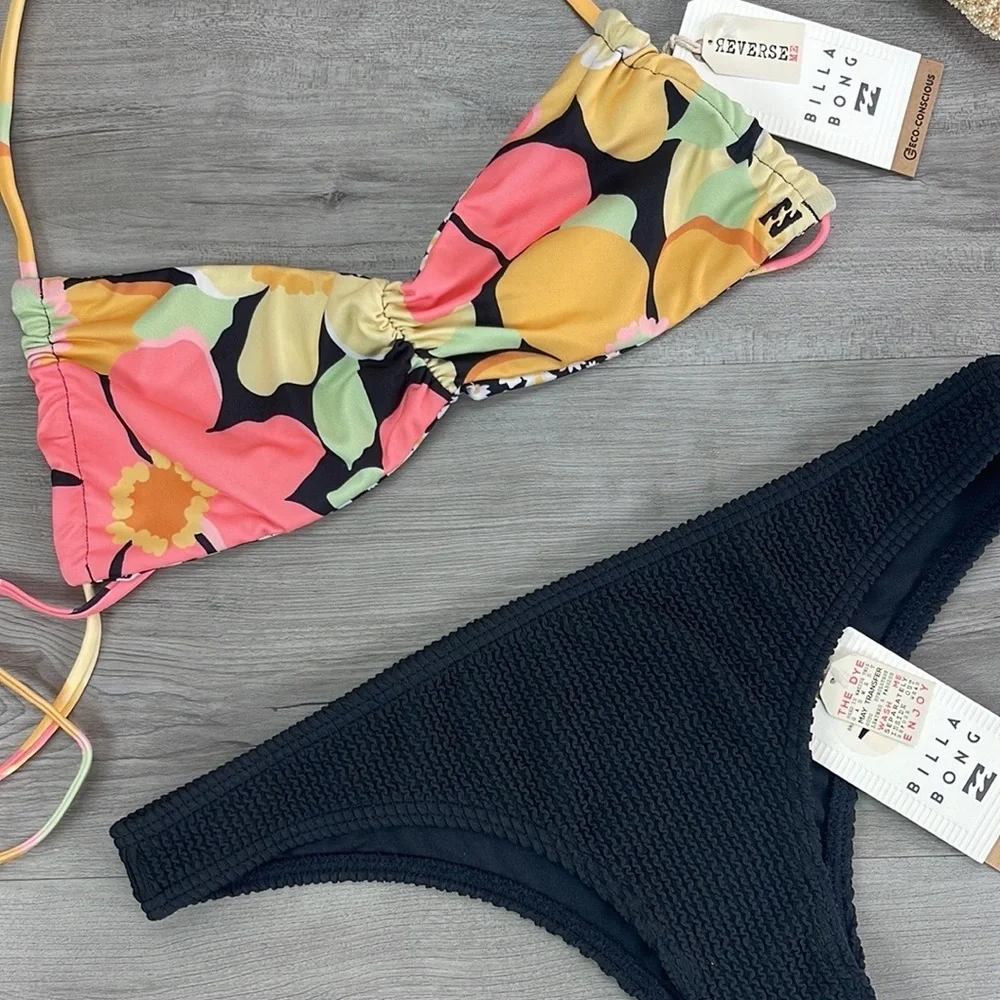 ☀️BILLABONG☀️ PRETTY DAZE REV SHIR SUMMER HIGH ISLA BIKINI SET
